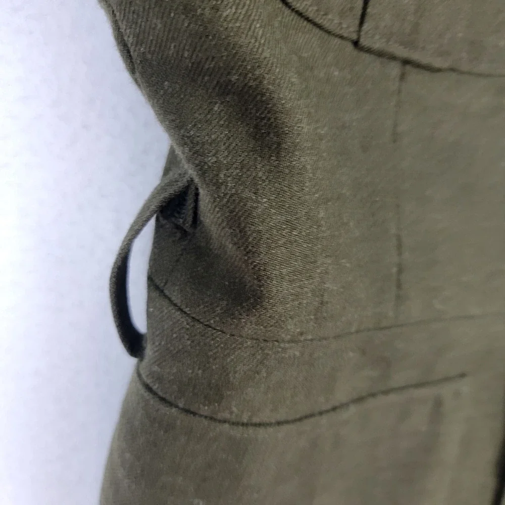 Vtg Marine Corps USMC Military Dress Coat Mens 35R Green Pockets Wool Button